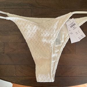 HOLLISTER. Cheekiest bikini bottoms. White. Size S. New with tags.